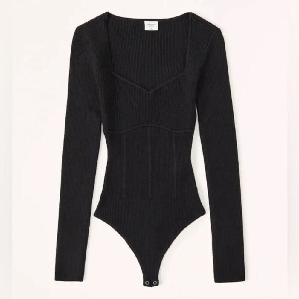 Abercrombie Corset Sweetheart Sweater Bodysuit, Size M